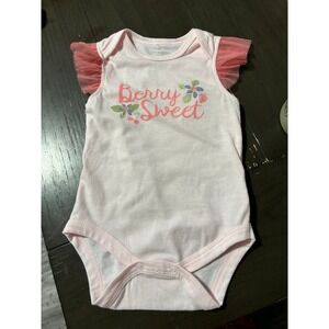 Kyle & Deena Girls Pink onsie Berry Sweet size 6/9 months NWOT